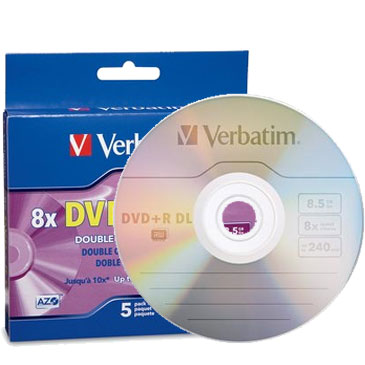 5 Piezas DVD R DL Doble Capa 8 5GB 8X Verbatim 95311 Pcdigital Mx