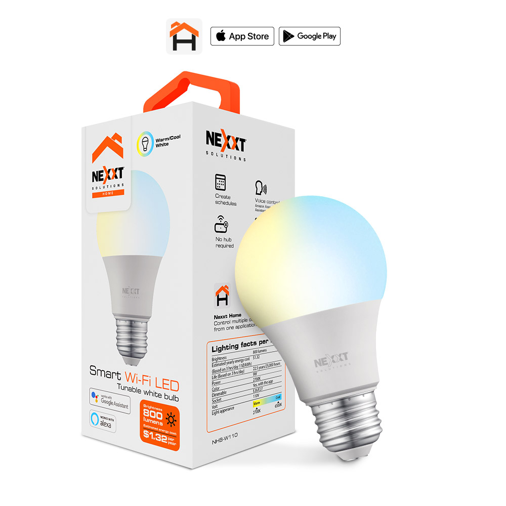 Foco Led Inteligente WIFI 110V Nexxt NHB W110 Luz Fria Calida