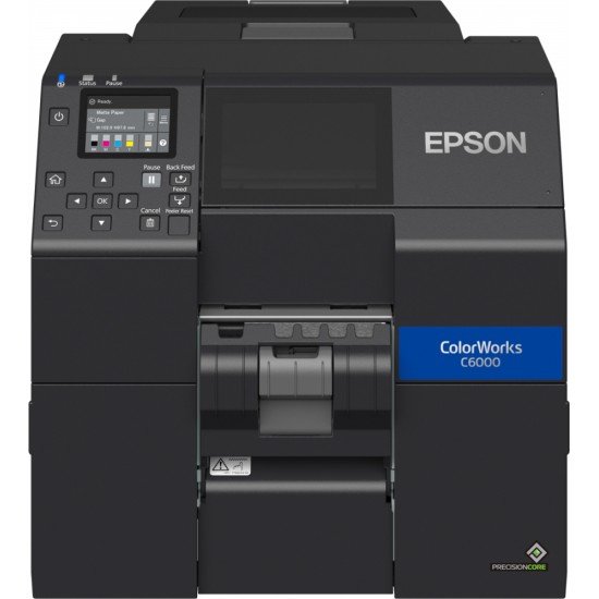 Impresora De Etiquetas Epson ColorWorks / 1200 x 1200 DPI / USB / Ethernet / Negro / Inyección De Tinta / C31CH76201