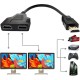 Cable Divisor de Señal HDMI 1 Entrada a 2 Salidas Gigatech CH-2SLIM 15CM Negro