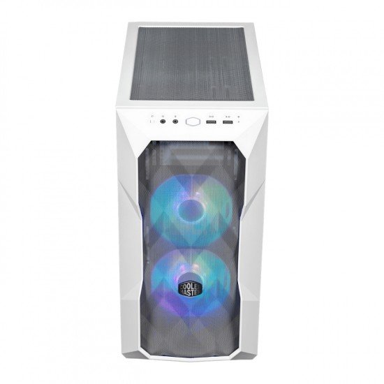 Gabinete Cooler Master Masterbox TD300 Mesh Blanco / Mini-Tower / Con Ventana ARGB / MATX / Sin Fuente / 2 x Ventiladores / TD300-WGNN-S00