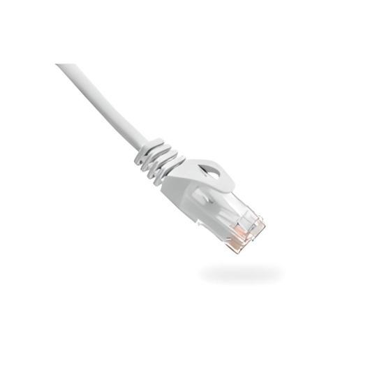 Cable patch cord CAT 6 color blanco de 5 pies (1.52 metros) de 1 Gbps a 550 MHz con bota protectora inyectada, 094-829/5WH