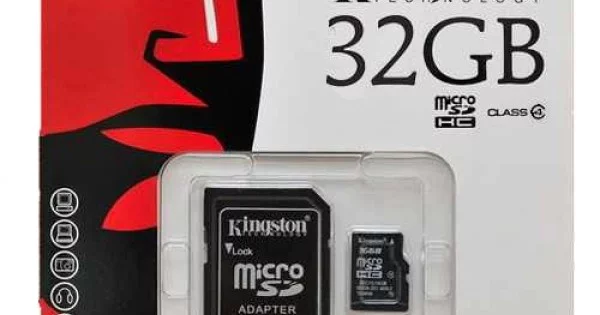 Tarjeta flash Kingston, digital, clase 4 MicroSDHC con adaptador SD., Negro