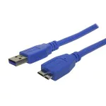 Cable Usb 3.0 A Micro B 3.0 Disco Duro Externo/ 1 Metro Azul