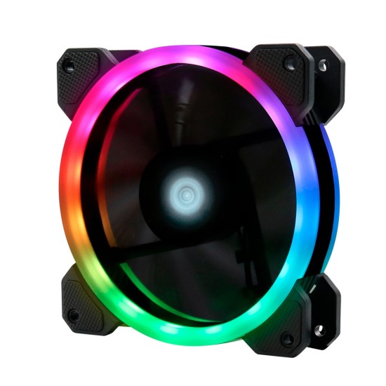 Ventilador Vorago Game Factor FG400 120MM/ RGB + Rainbow/ Dual Ring/ 5 Pines/ Para FKG400
