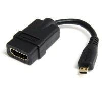 Paquete de 5 conectores Micro HDMI a HDMI tipo D macho a HDMI hembra para  dispositivos de puerto micro HDMI, convertidor chapado en oro