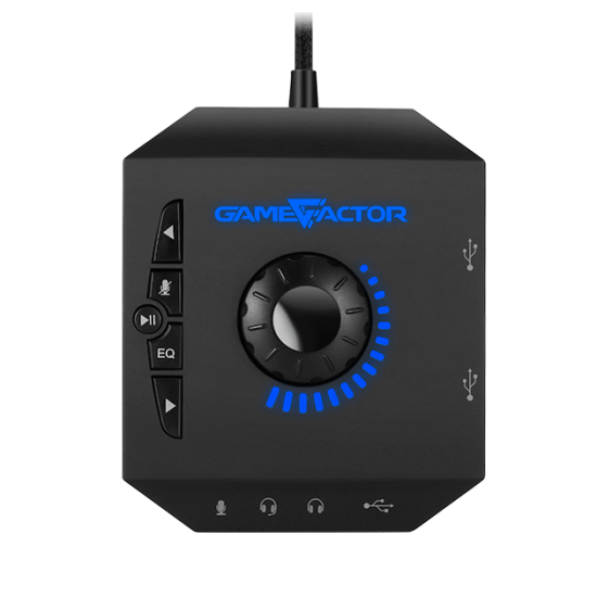 Diadema con micrófono removible Game Factor HSG601 amplificador USB, 7.1 canales