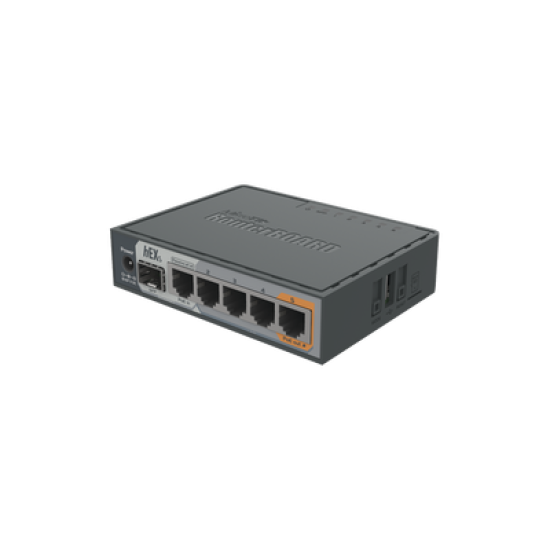 Router Mikrotik RB760IGS (Hex S), Dual Core/ 5 Puertos Gigabit/ 1 Puerto SFP/ POE In/ POE Out