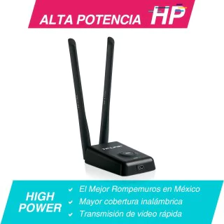 Tp-Link Adaptador Usb Wifi Gran Potencia 300mbps 2.4ghz 2 Antena