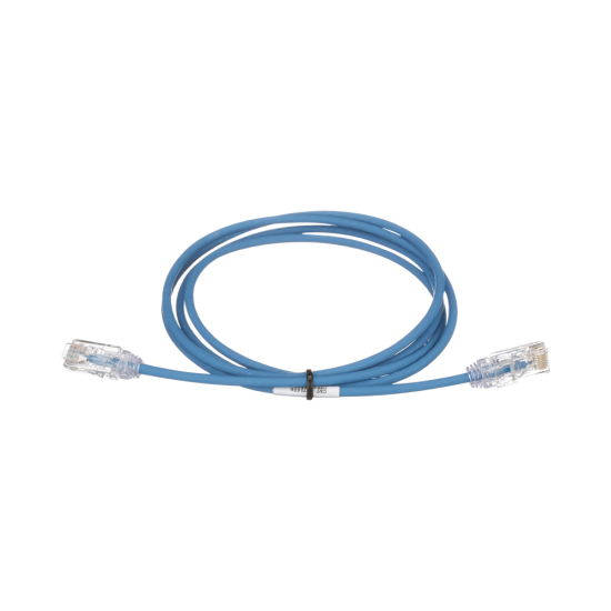 Cable de red TX6, UTP Cat6 Panduit diametro reducido (28awg), color azul 1metro, UTP28SP3BU