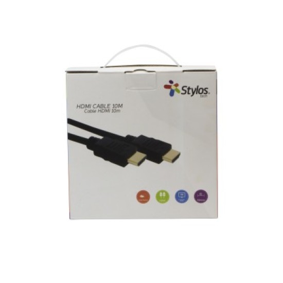 Cable de video HDMI m-m de 10 metros Stylos STACHD12905018 circular
