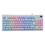 Teclado Mecanico Gamer VSG Quasar Outemu Marron VG-K387-WHT-BRW Alambrico/ TKL/ RGB/ Español/ USB/ Blanco