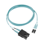 Jumper de Fibra Optica Multimodo 50/125 OM3, LC-SC Duplex, OFNR (Riser) Panduit FX2ERLNSNSNM030 Color Aqua, 30 Metros