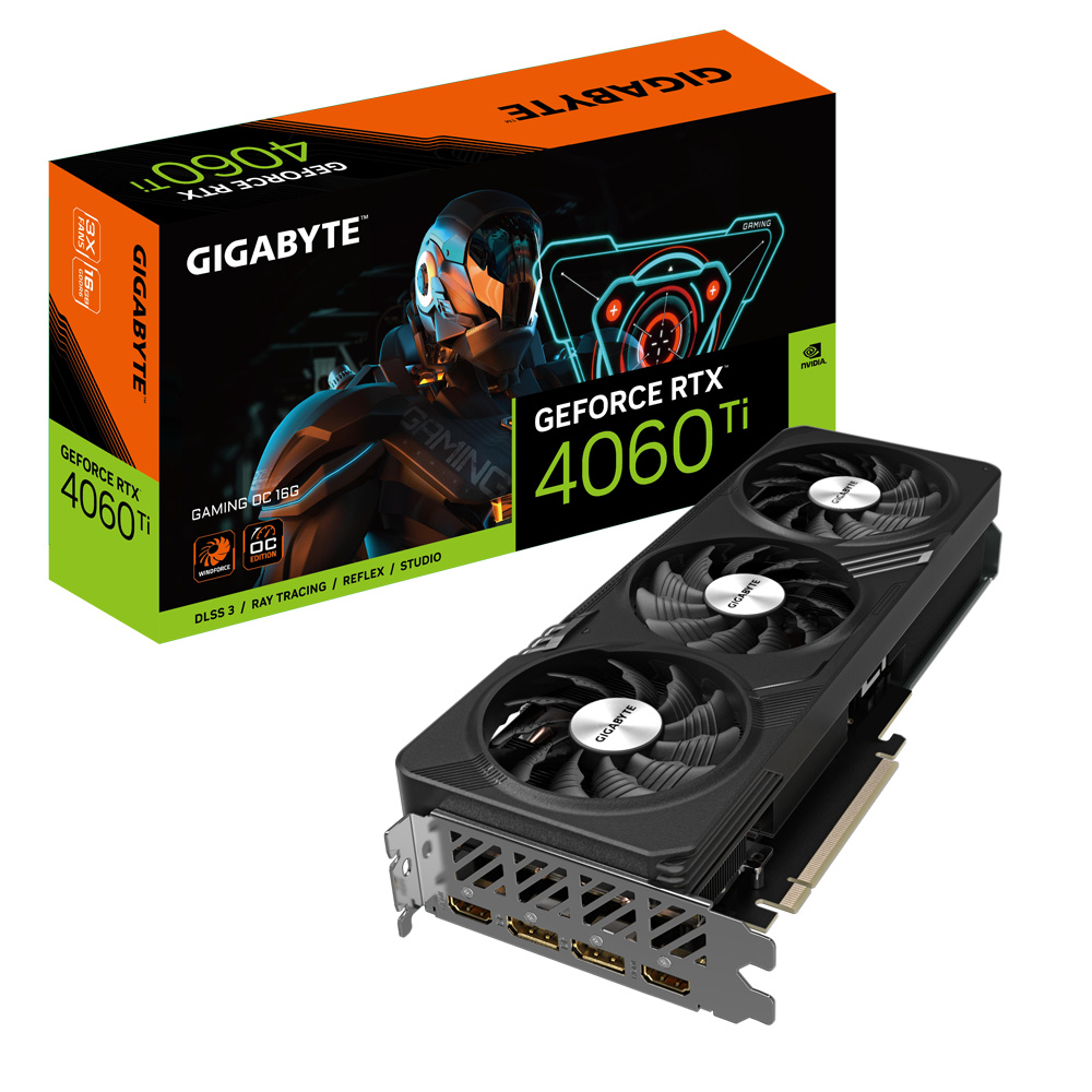 TARJETA DE VIDEO GIGABYTE GV-N406TGAMING OC 16GDRTX 4060TI 16GB GDDR6PCIE 40 2HDMI2DP - GV-N406TGAMING OC 16GD