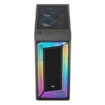 Gabinete Aerocool INTERESTELAR-G-BK-V1, ARGB, Media Torre, ATX, Color Negro, 4711099473649