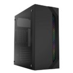 Gabinete Acteck AC-935692 Viken GM434/ Micro ATX/ Fuente 500W/ 2XUSB 2.0/ RGB/ Cristal Templado/ Negro