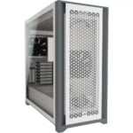 Gabinete Corsair ICUE 5000D RGB Airflow Con Ventana / Midi-Tower / ATX / USB 3.2 / Sin Fuente / 3 Ventiladores RGB Instalados Blanco / CC-9011243-WW